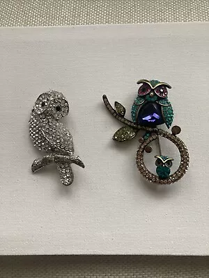 Vintage Owl Brooches Pair Of Two. 1970’s • $23