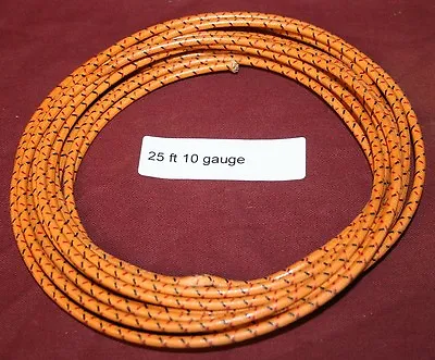 $37.90 • Buy 25 Ft 10 Ga Primary Orange Wire Hit & Miss Gas Engine Motor Buzz Spark Coil