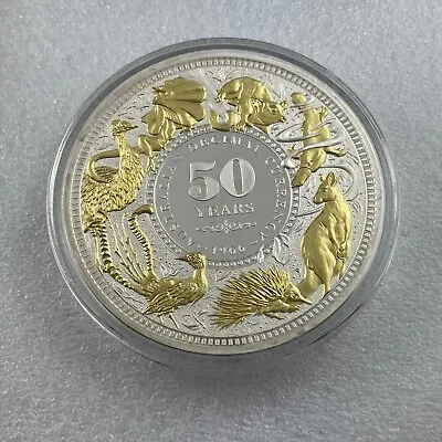 2016 50 Years Of Australian Decimal Currency 5oz $10 Silver Proof Niue Coin • $850