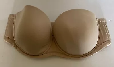 Wacoal Red Carpet Beige Nylon Strapless Underwire Bra 854119 - 42D • $20.32