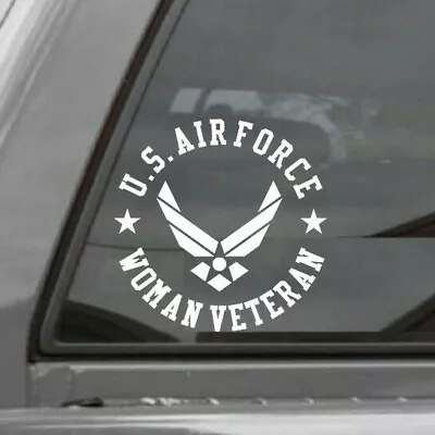 UNITED STATES AIR FORCE WOMAN VETERAN  Vinyl Window Decal Sticker • $3.75