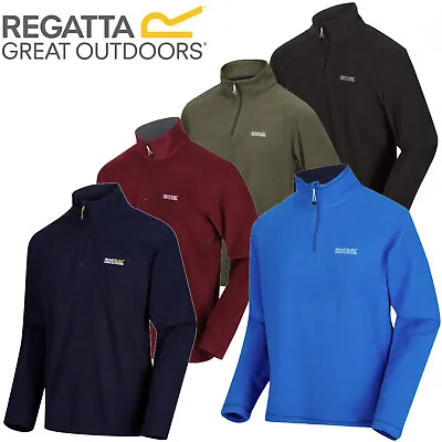 Regatta Mens Thompson Half Zip Micro Fleece Top Pullover • £11.95