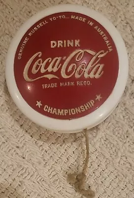 60's VINTAGE RUSSELL RED COCA-COLA YOYO. MADE IN AUSTRALIA • $185