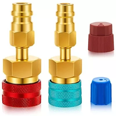 LORENZERIK Quick Couplers Kit R1234YF To R134A Conversion Kit Blue And Red Hi... • $24.82
