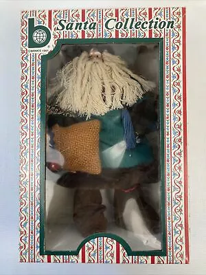 Vintage 1991 Brinn’s Christmas Collection Woodland Santa Claus Doll Figurine IOB • $29.74