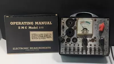 $60 • Buy Vintage EMC Radio Tube Tester Model 211 W/ Manual Untested