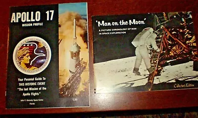  Man On The Moon  And Apollo 17 Mission Profile : Man In Space Memorabilia VGC • $19.50