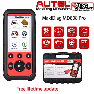 Autel MaxiDiag MD808 Pro Diagnostic Scanner Full Systems For EPB/Oil Reset/ DPF • $299