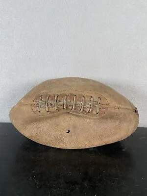 Vtg 30s-40s Unmarked 8 Lace Genuine Cowhide Leather Football SEE ALL PHOTOS • $20.99