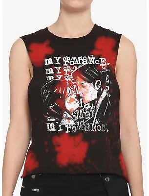 My Chemical Romance Women's Three Cheer Tie Dye Crop Muscle Tank Top Tee T-Shirt • $17.50