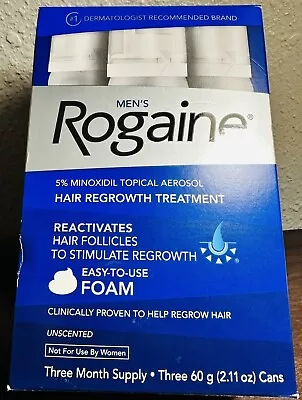 Men's Rogaine 5% Minoxidil Hair Regrowth Treatment Foam - 3 Months_ Exp 9/24+ • $45