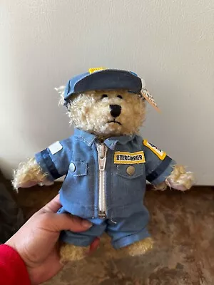 Vintage  8  US Mail Letter Carrier Mail Man Teddy Bear Plush Doll With Hat & Bag • $9.97