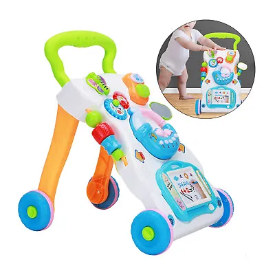 2in1 Baby Walker First Steps Activity Bouncer Musical Toys Car Along Ride On Go • £18.99