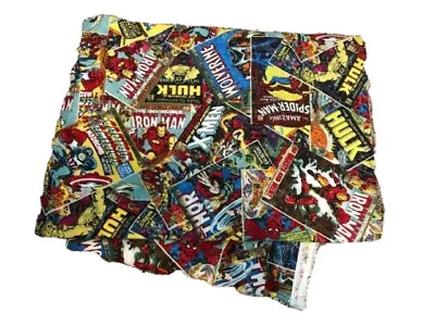 $10 • Buy New Marvel Comics The AVENGERS - Large Comic Book Covers Cotton Fabric 3/4 Yard