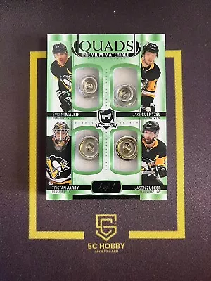 The Cup Quads Premium Materials Malkin/Guentzel/Jarry/Zucker Pengiuns 1/1 FCMX • $39