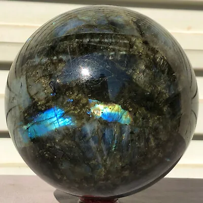 7.12lb Natural labradorite ball rainbow quartz crystal sphere gem reiki healing • $4.25