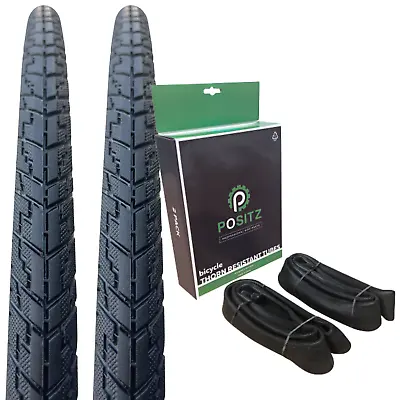 Positz Heavy Duty Value Bundle 2x Bike Tyres 700 X 32c + 2 Thorn Resistant Tubes • $54.95