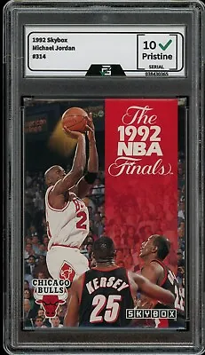 1992 Skybox #314 Michael Jordan GRADED 10 GEM MINT HOF Chicago Bulls • $20