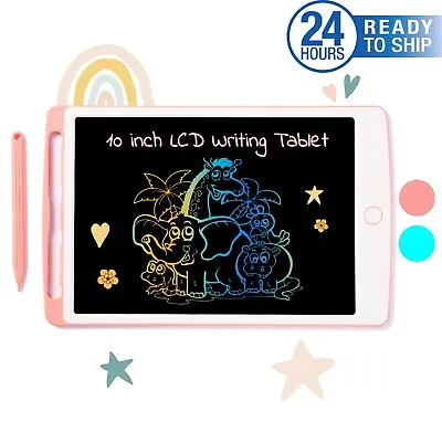 Pink 10  Magic LCD Drawing Tablet Kids Gift Doodle Pad Electronic Writing Board • $7.99