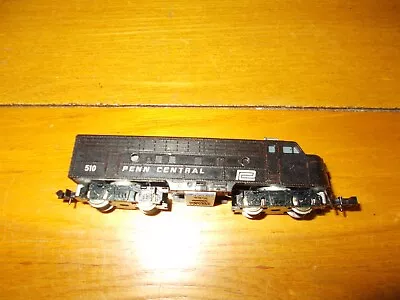 Mini Trix N Scale EMD F7 Diesel Locomotive Penn Central #510 Damage Runs • $10.50