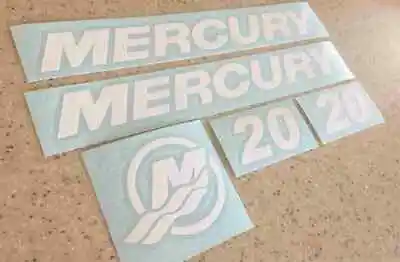 Mercury Vintage Outboard Motor 20 HP Decal Kit FREE SHIP + FREE Fish Decal! • $15