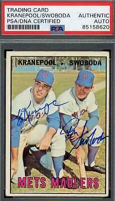 Ed Kranepool Ron Swoboda PSA DNA Coa Signed 1967 Topps Autograph • $99