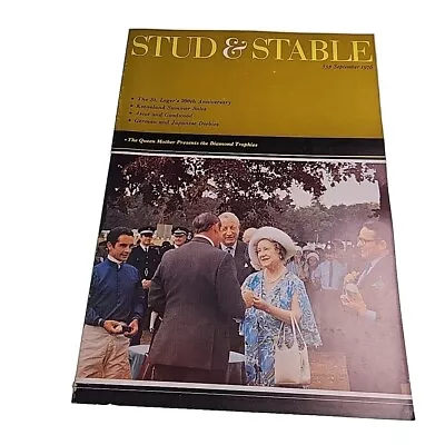 Stud & Stable Magazine V15 N7 September 1976 Horse Horseracing Mag Book • £15