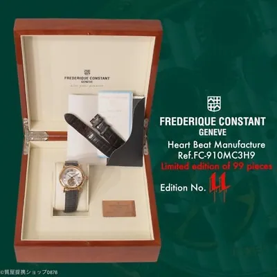 Frederique Constant World Limited To 99 Pieces K18 Heartbeat FC-910MC3H9 Watch • $3945.27