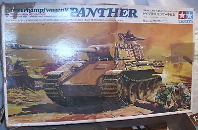 Tamiya German Panther Tank Wwii Model Kit 1:35 Motorized Boxed • $99.99