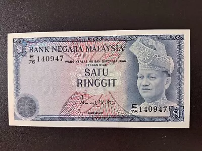 $1  -1967 Bank Negara Malaysia Banknote - Choice Uncirculated • $28.86