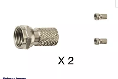 £1.99 • Buy Sky / Virgin  F Type Connector  X 2 Easy Fit  Cable SKY TV Aerial FREESAT Virgin