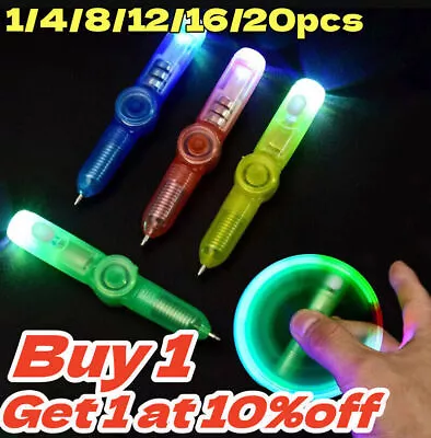 1-20PCS Sensory Toy Fidget Spinner Light Up Pen Autism Stress Relief ADHD Games • £7.07