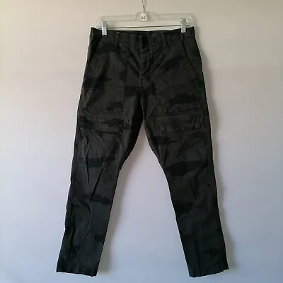 J Brand Womens Grey & Black Mid Rise Camo Slimming Skinny Cargo Pants Size 30 • $39.95