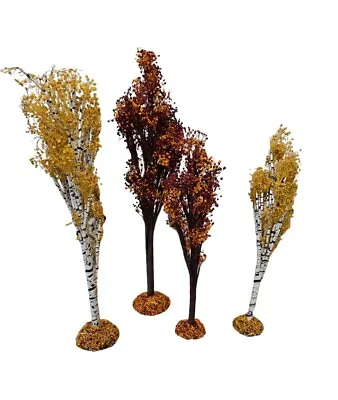 Department 56 Village Accessories 52975 Autumn Birch Trees Set Of 4  • $49.99