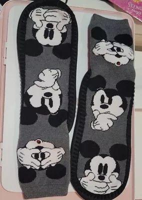 Disney Mickey Mouse Sock Slippers Size Large 9-10 Nwot  • $13.50