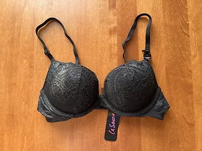 La Senza Beyond Sexy Black Lace Push Up Bra 32B • $18.21