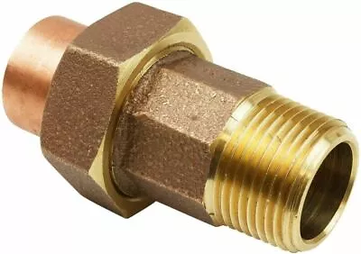 Lead Free Cast Brass Copper Union Fitting W/ Sweat To Male Thread CxM 3/8 -2-1/2 • $18.21