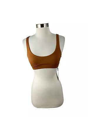 Vitamin A NEW Women's Copper EcoRib Sienna Ribbed Swimwear Bikini Tank Top 6/S • $24.50