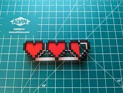 Legend Of Zelda Themed Hearts NES 3D Printed Display Art Stand Shelf Wall • $9