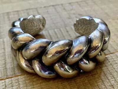 Vintage Designer Signed YAACOV HELLER 925 Sterling Silver Braided Bracelet 60gr • $124.99