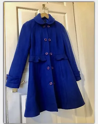 £80 • Buy Topshop💙Ladies Vintage/victorian Riding Coat Size 10 Cobalt Blue 💙
