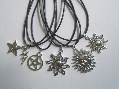 £3.19 • Buy Charm Pendant Necklace Tibetan Silver Leather Cord Retro Vintage Gift UK