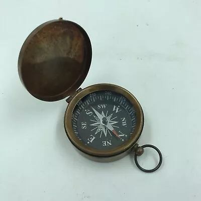 1.75  Brass Desk Compass In The Old Vintage Antique Style Nautical Compass Gift • $17.26