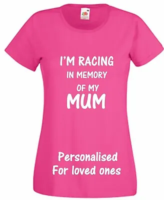 Race T Shirt Personalised Custom Top Racing Wearing  It Pink Cancer Life Tee • £9.99