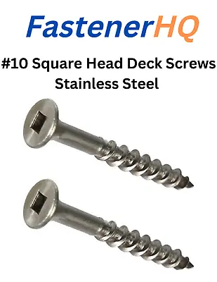 #10 Stainless Steel Deck Screws Square Drive Wood (Coose Qty & Length) • $329