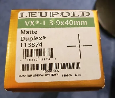 Vintage Leupold VX-1 3-9X40 Gold Box. • $30