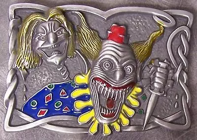 Metal Belt Buckle Pyscho Circus Clown NEW • $19.99