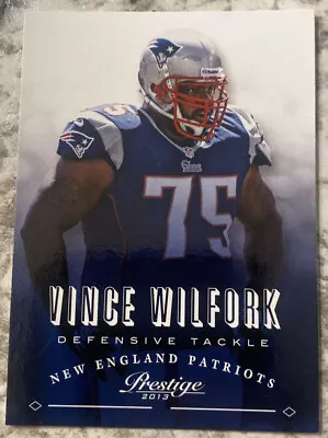 2013 Panini Prestige Vince Wilfork #119 New England Patriots • $1.69
