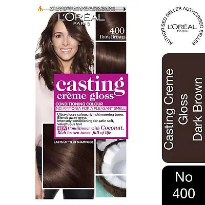 £8.99 • Buy L'Oreal Paris Casting Creme Gloss Semi-Permanent Hair Dye, 400 Dark Brown