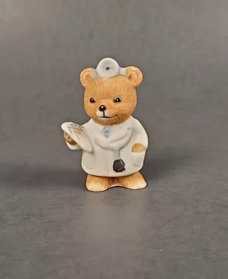 Vintage Homco Bear Doctor Career Figurine Ceramic Bisque Marked • $4.99